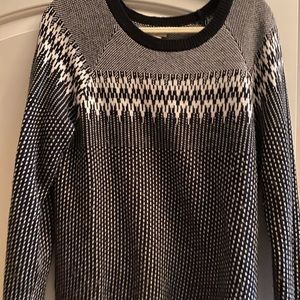 J crew black and white sweater